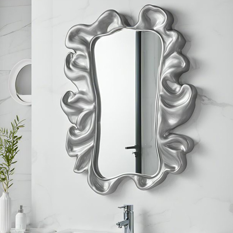 不规则艺术镜  美式主卧化妆镜壁挂轻奢浴室镜智能客厅装饰镜异形,住宅家具,化妆镜,淘宝优惠券,粉丝福利购,淘宝优惠卷