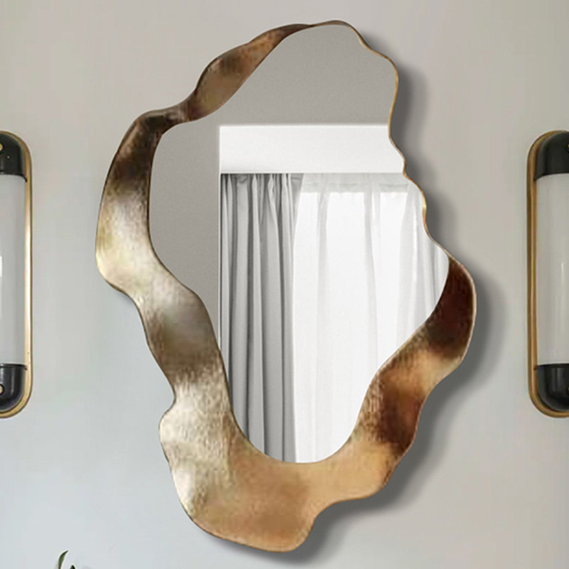 法式主卧梳妆镜异形设计感浴室镜壁挂不规则美式客厅玄关装饰镜子,住宅家具,化妆镜,淘宝优惠券,粉丝福利购,淘宝优惠卷