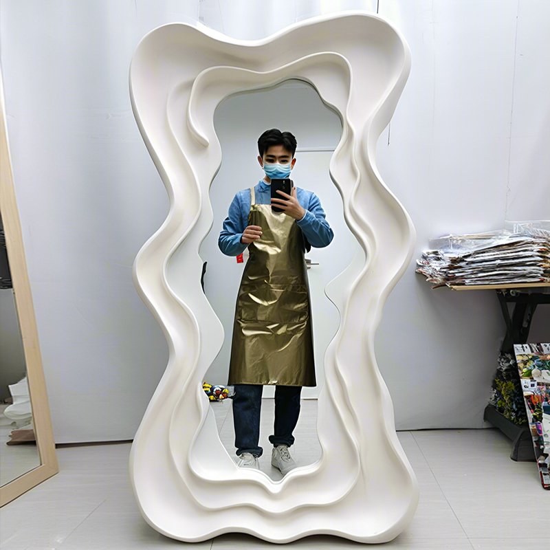 璃玥落地镜侘寂风孟菲斯不规则镜