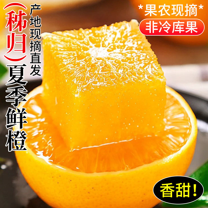 湖北伦晚脐橙新鲜时令应季整箱包邮赣冰糖南水果手剥果冻甜橙橙子