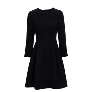 女纯色收腰修身 新款 显瘦A摆32547A005 定制连衣裙2025冬季 商场同款