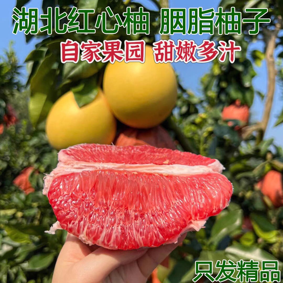 湖北红心柚子红蜜柚新鲜孕妇水果红蜜柚当季大红心红肉柚子精选