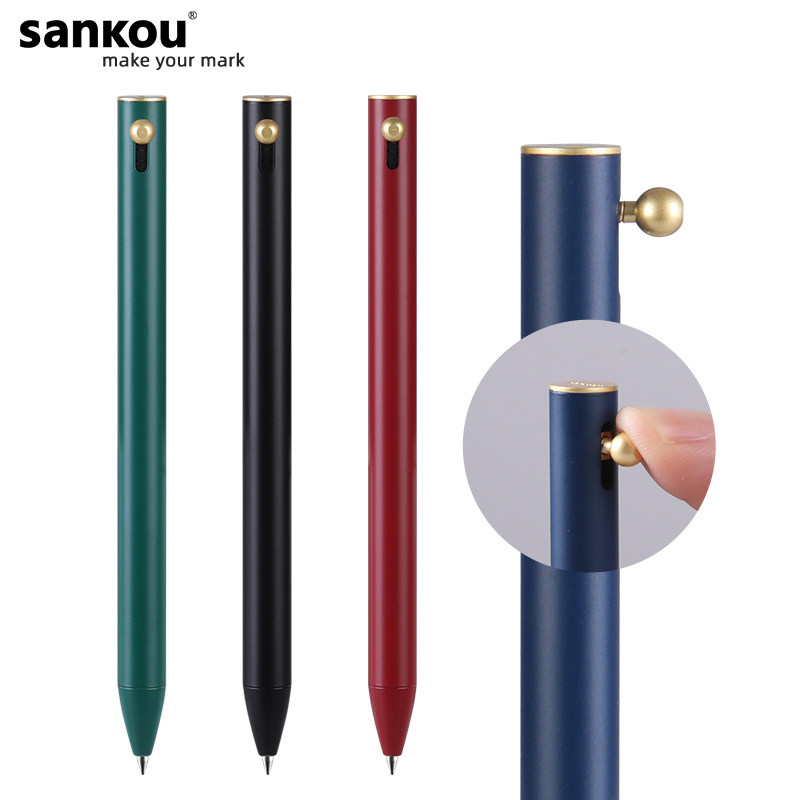 sankou金属圆珠笔侧边按压商务