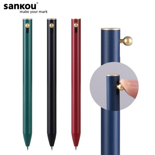 sankou金属圆珠笔侧边按压商务