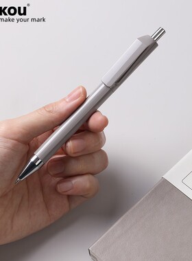 便携笔 三口YZ4按动圆珠笔粗笔杆 3000m超长书写防水1.0mm黑色油笔圆珠笔高颜值学生办公用原子笔定制LOGO