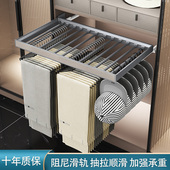 子滑轨收纳西裤 抽架家用挂裤 架 架衣柜内置伸缩多功能抽拉式 裤