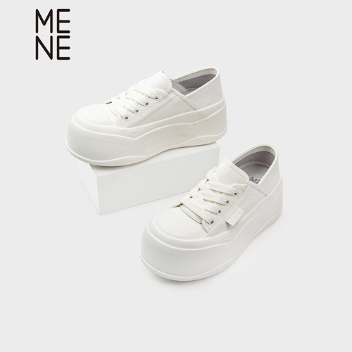 MENE真皮小白鞋女百搭板鞋