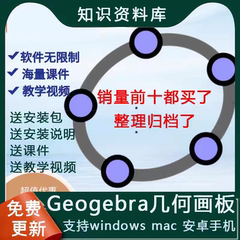 Geogebra几何画板软件ggb初中高中数学物理课件模型视频画图工具