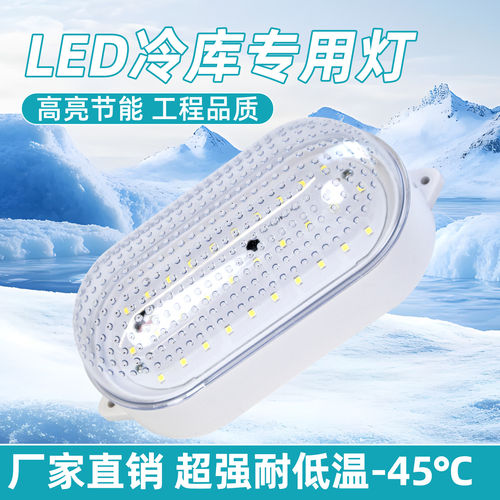 LED冷库专用灯防潮灯防爆三防灯20W浴室卫生间防水低压冻库冰库灯