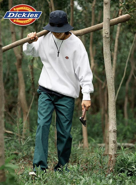 Dickies logo加绒圆领宽松美式卫衣男女情侣同款DK010957