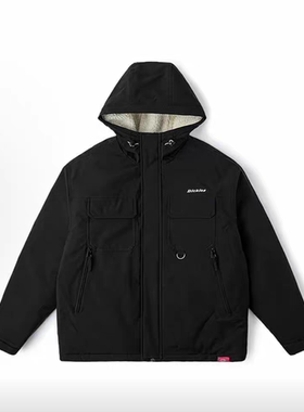 Dickies 多袋连帽宽松厚夹克休闲百搭羽绒服防泼水 男款DK0A87ZW