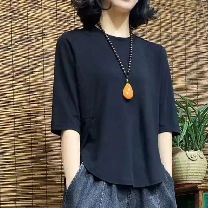 特价版淘宝断码品牌女装限时秒杀爆款时尚不规则遮肉t恤女新款中