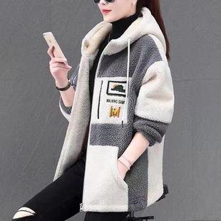 限时秒杀 特价 品牌女装 淘宝断码 羊羔绒外套女宽松休闲卫衣秋冬洋 版