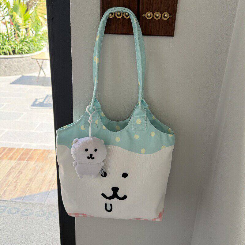 小熊包包女款帆布包手提单肩包日常通勤百搭可爱大容量超火2025新