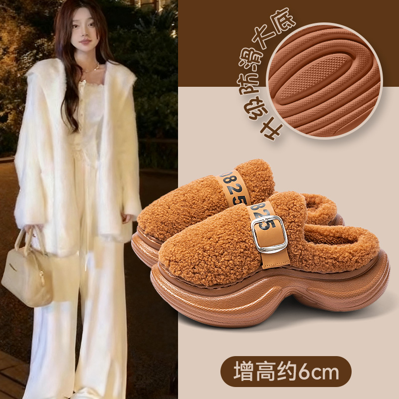 厚底棉拖鞋女款2025新款秋冬季
