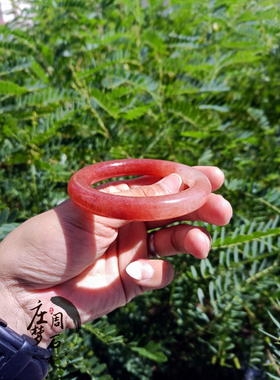 庄周梦石佘太翠杨梅红无籽料草莓酱内蒙古天然玉石特色手镯民族风