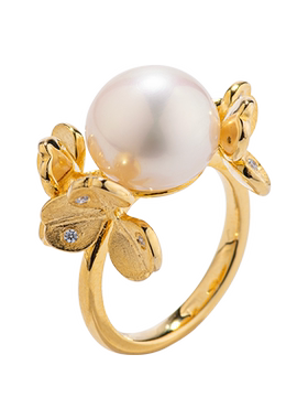 JCJ小众个性花朵珍珠戒指