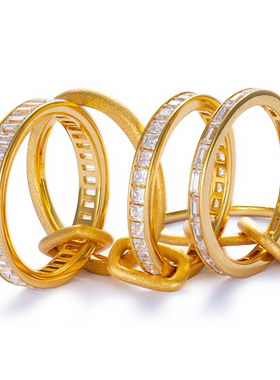 jcj时装珠宝锆石多层排戒