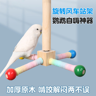 飾品鸚鵡旋轉(zhuǎn)風(fēng)車 鸚鵡玩具解悶自嗨磨牙啃咬太陽玄鳳虎皮鳥籠裝