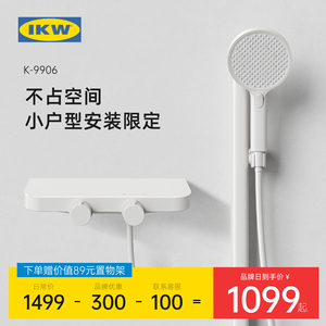 IKW卫浴简易花洒套装家用浴缸沐浴枪灰分体式淋雨浴室极简淋浴器