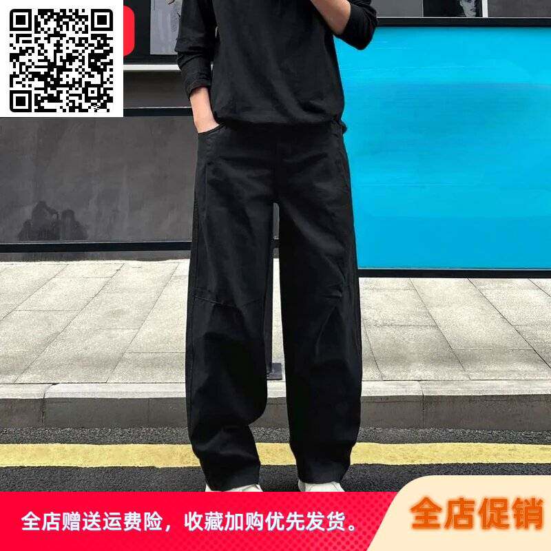 笑笑男装欧货早秋新款裤子时尚弯刀设计感美式长裤高街修身宽松