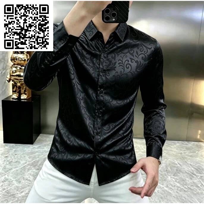 维干男装新款男士春秋季时尚长袖衬衫日常商务百搭上衣高品质衬衣