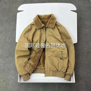 陆海潮男甄选美式空军飞行外套冬季工装外套加绒加厚保暖休闲棉夹