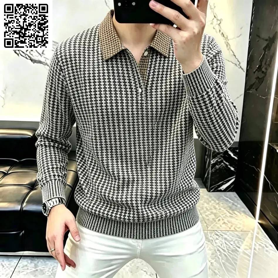 铂瑾男装高档轻奢早秋新款男士卫衣潮流帅气休闲百搭翻领polo衫