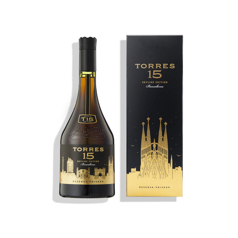 TORRES桃乐丝15白兰地西班牙原瓶进口天际线限定包装洋酒正品