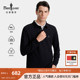 T恤男翻领亲肤柔软简约日常长袖 比音勒芬春季 POLO衫 商务休闲