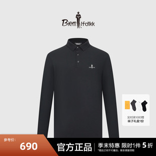 polo衫 抗菌透气 比音勒芬秋季 翻领T恤男简约舒适亲肤长袖