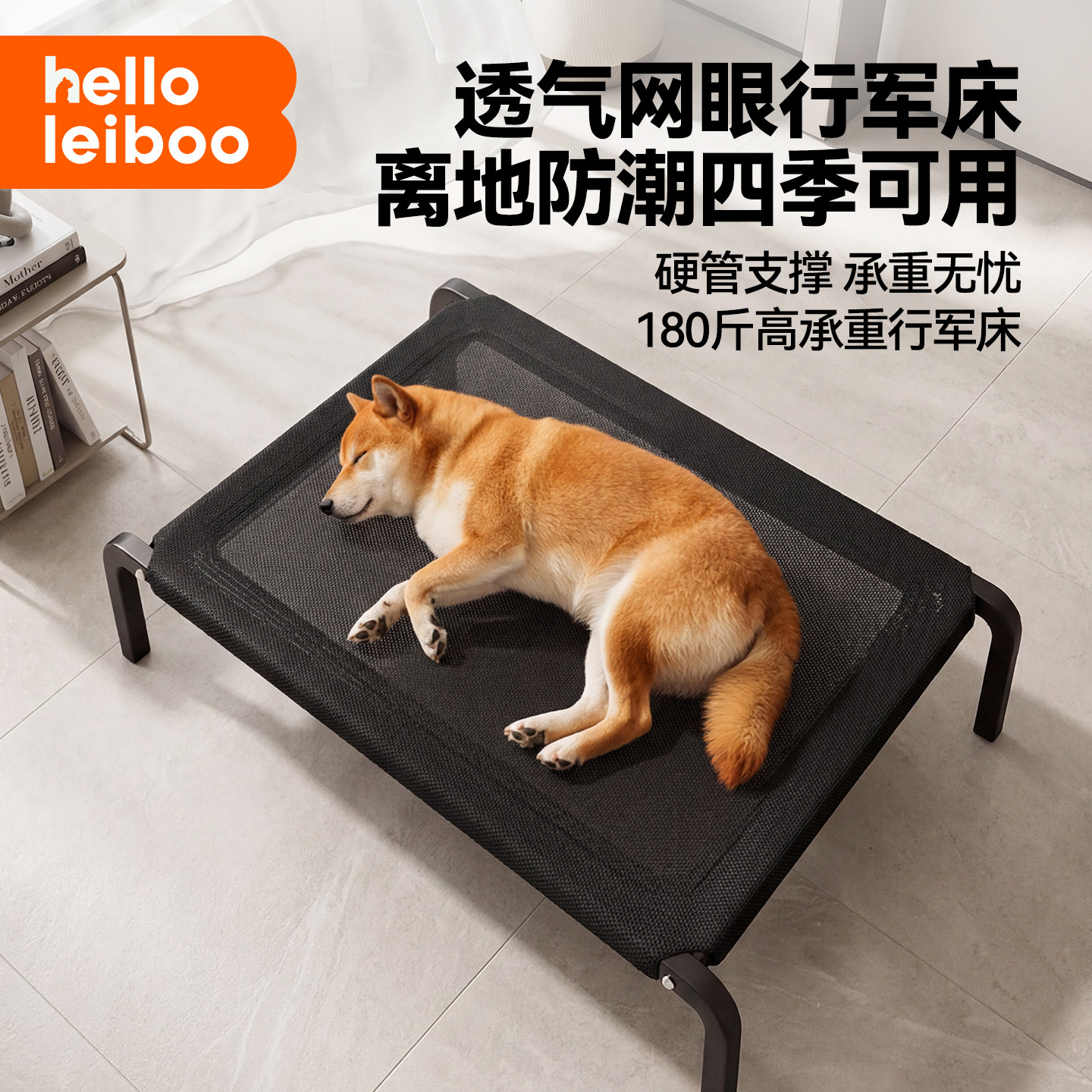 狗狗行军床四季通用宠物离地床可拆洗网布狗垫子大小型犬铁架狗窝