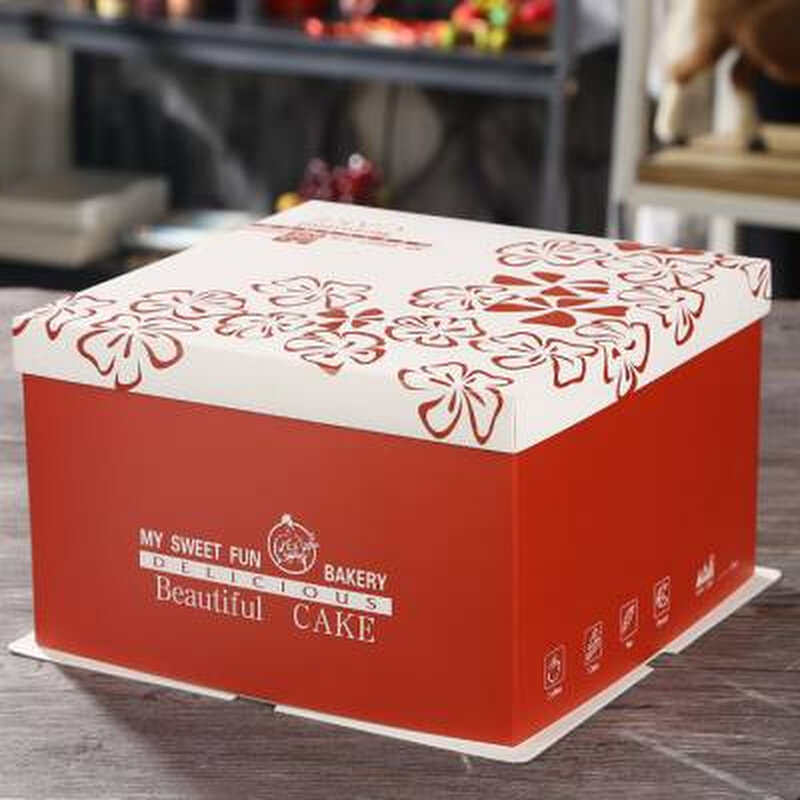 源洲生日蛋糕盒6810121416寸定制logo专版烫印烘焙包装50套