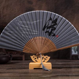 新款 儿童中国风c雕刻镂空工艺古风折扇女童夏舞蹈表演绢扇男童便