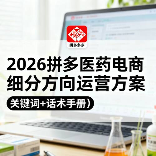 2026拼多多医药电商细分方向运营实操方案 赠送关键词+话术手册
