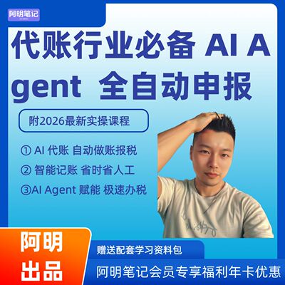 代账公司降本利器 AI 智能做账报税全流程 批量处理账务 Agent
