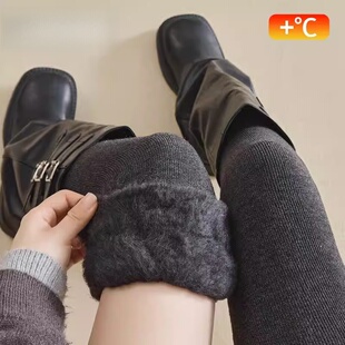 加长过膝袜子女秋冬款 长筒袜加绒加厚长腿冬天保暖护膝靴子大腿袜