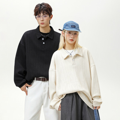 男生提花秋季重磅肌理质感卫衣