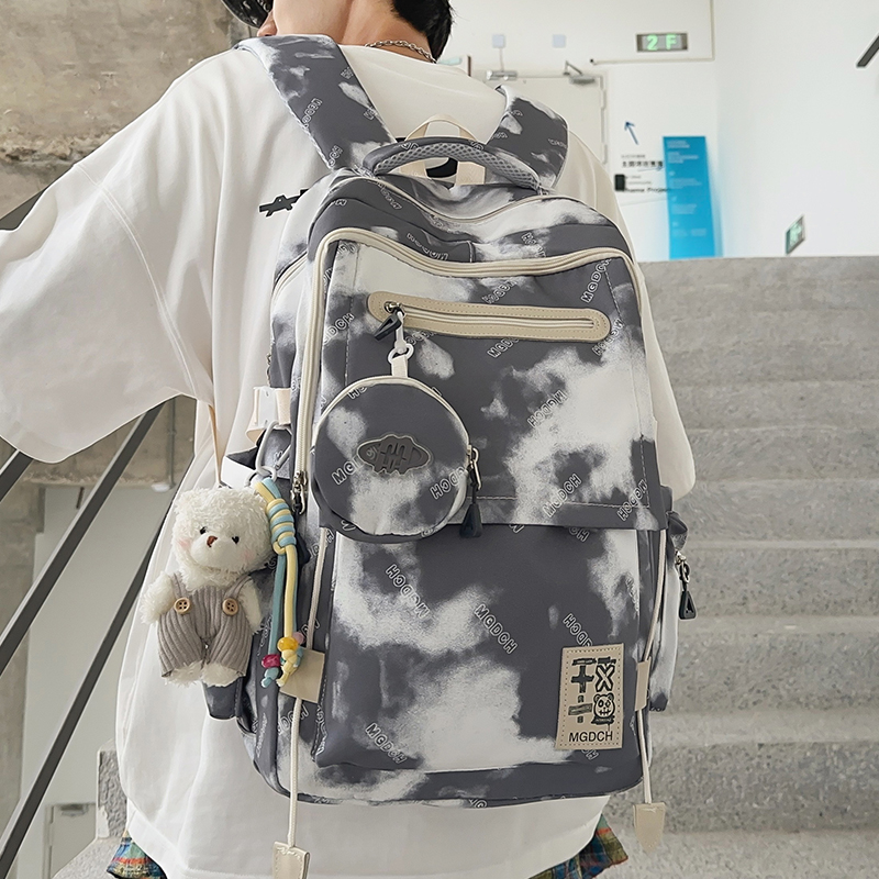 书包男初中生大容量ins潮酷中学生双肩包女大学生韩版学院风背包