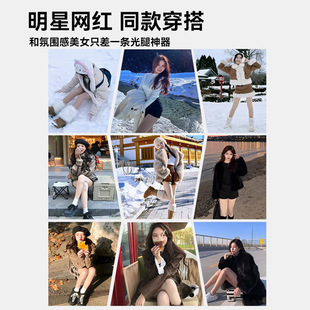 黑丝袜加绒光腿神器女秋冬裸感双层黑丝透肤保暖连裤 袜打底裤