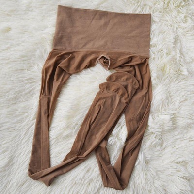 收腹高腰无痕小开洞反光8D油亮面膜薄款性感肤色灰色白连裤丝袜子