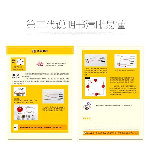 儿童科学水果电池实验材料包探究趣味玩具小制作可爱土豆创意