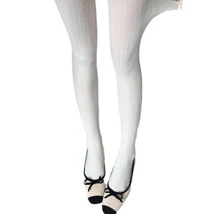 百搭显瘦女袜秋冬保暖秋裤 袜miu风波浪纹打底裤 纯色连裤 袋装