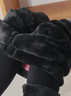 加绒裤女秋特厚保暖裤季厚抗寒一体加绒加厚丝袜外穿打底裤亚马逊