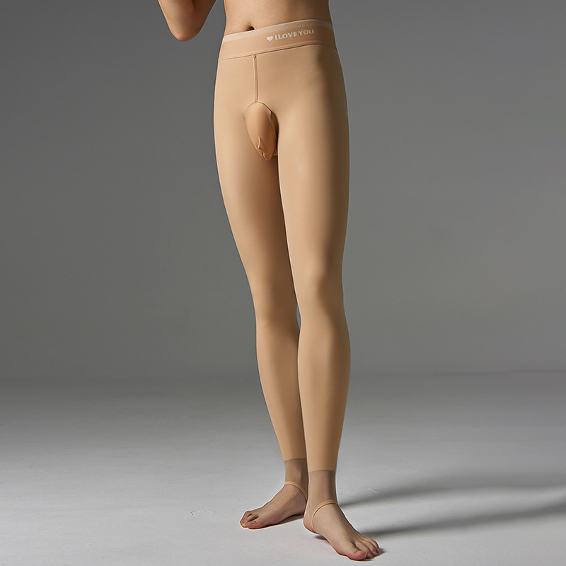 男士冬季隐形肉色光腿神器袜子男连裤袜绒裤保暖裤男款加绒打底裤