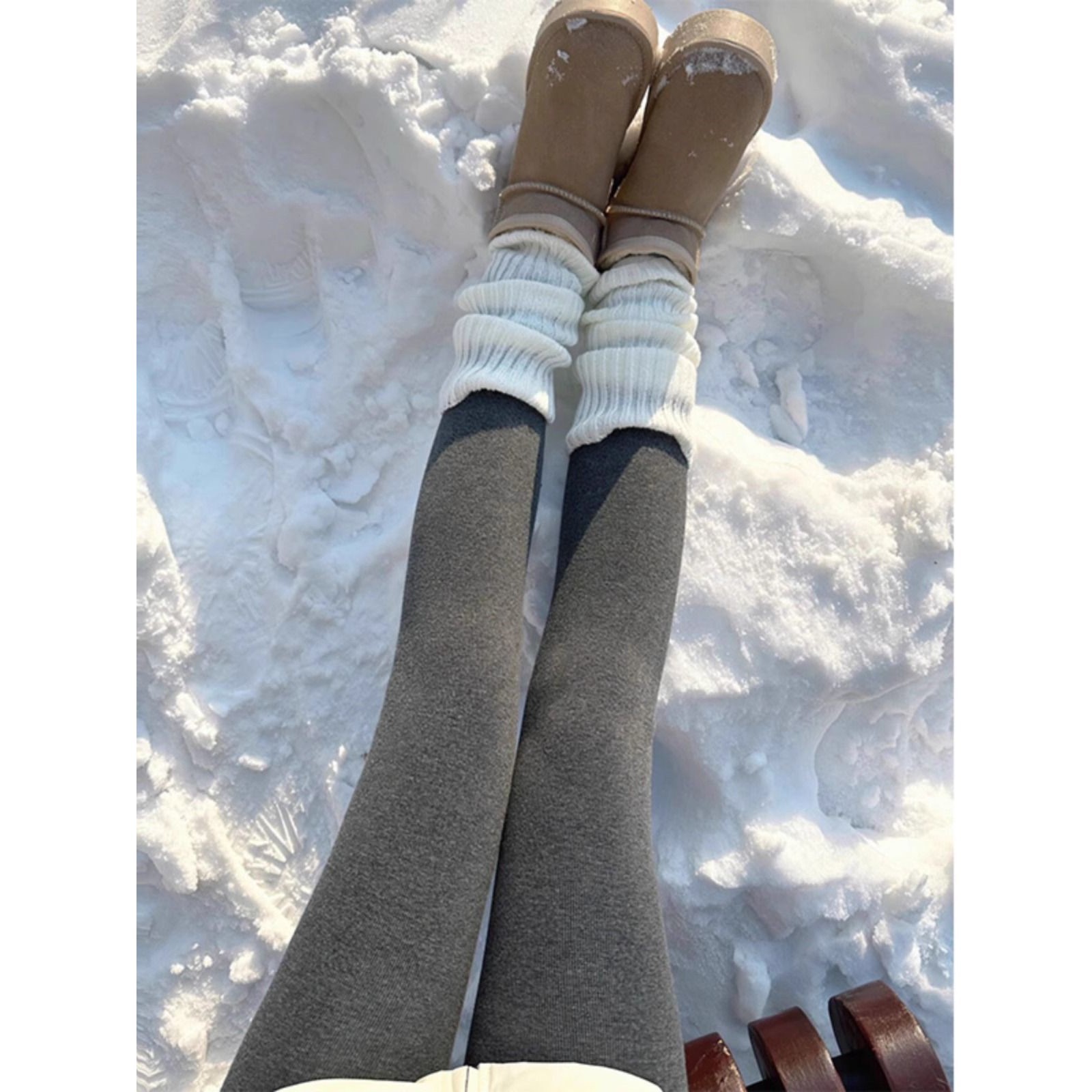 冬季加绒打底裤女外穿2025秋冬款收腹弹力螺纹绒裤加厚保暖棉秋裤