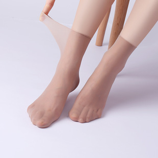 无痕松口短丝袜夏不勒脚不脱丝袜子隐形短袜女胖M天鹅绒丝滑
