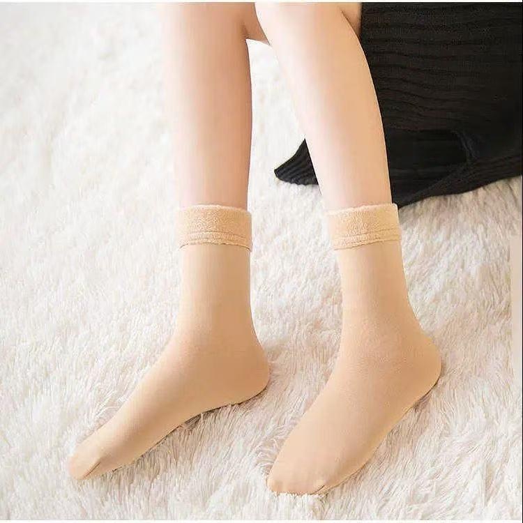 保暖冬季雪地袜加绒加厚毛袜子男女居家情侣袜中筒袜秋冬地板袜