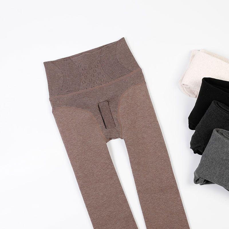 新款冬款男士门禁加绒加厚保暖打底裤高腰收腹鱼骨竖开口连裤袜