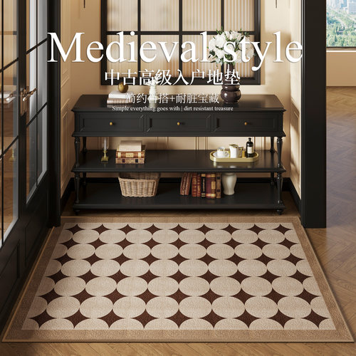 美式复古高级感入户门脚垫进门地垫家用门垫玄关耐脏门口防滑垫